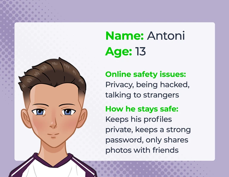 Online Safety Champion Avatar - Antoni
